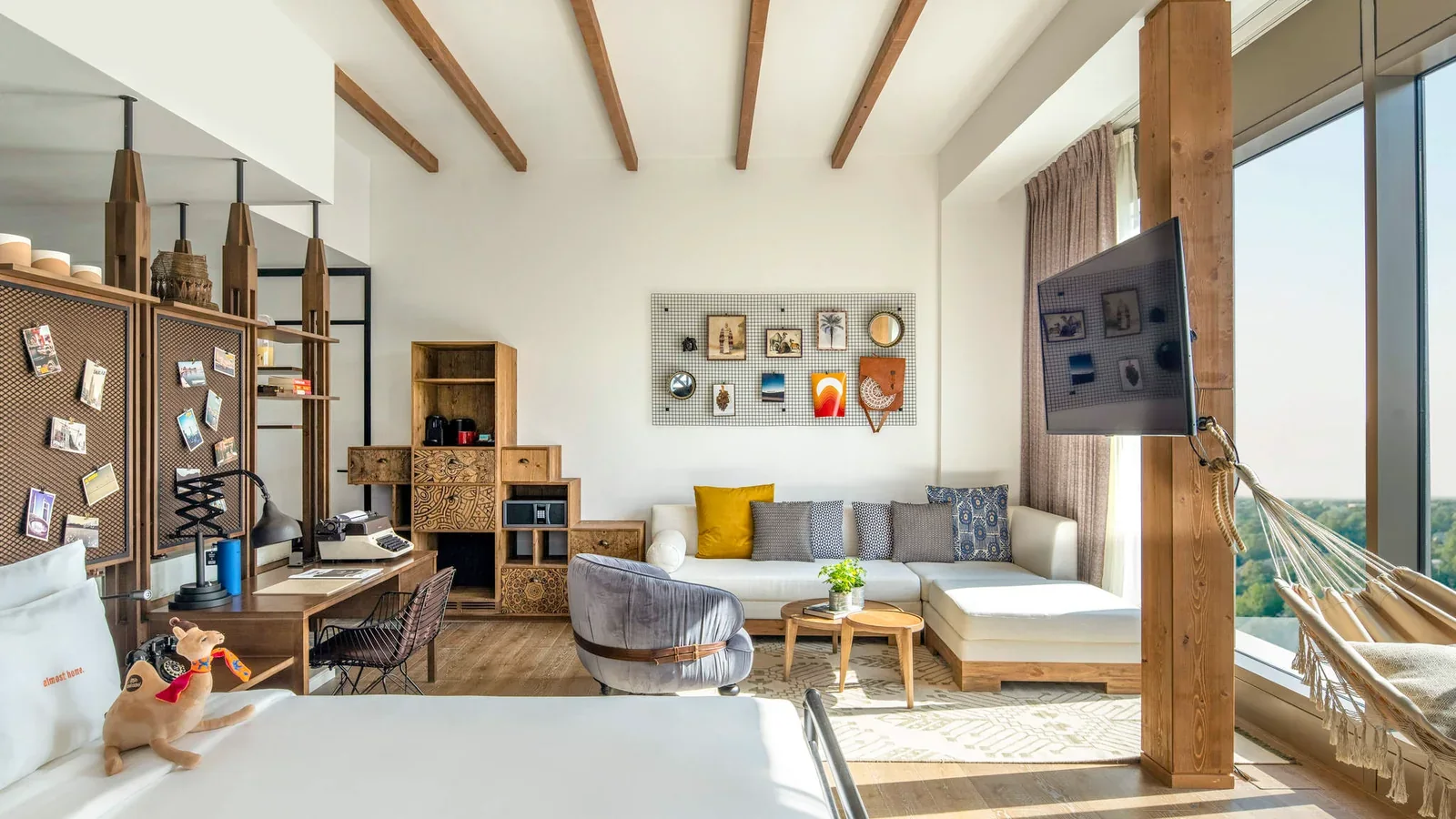 Furnished hotel room showing FF&E and construction interfaces