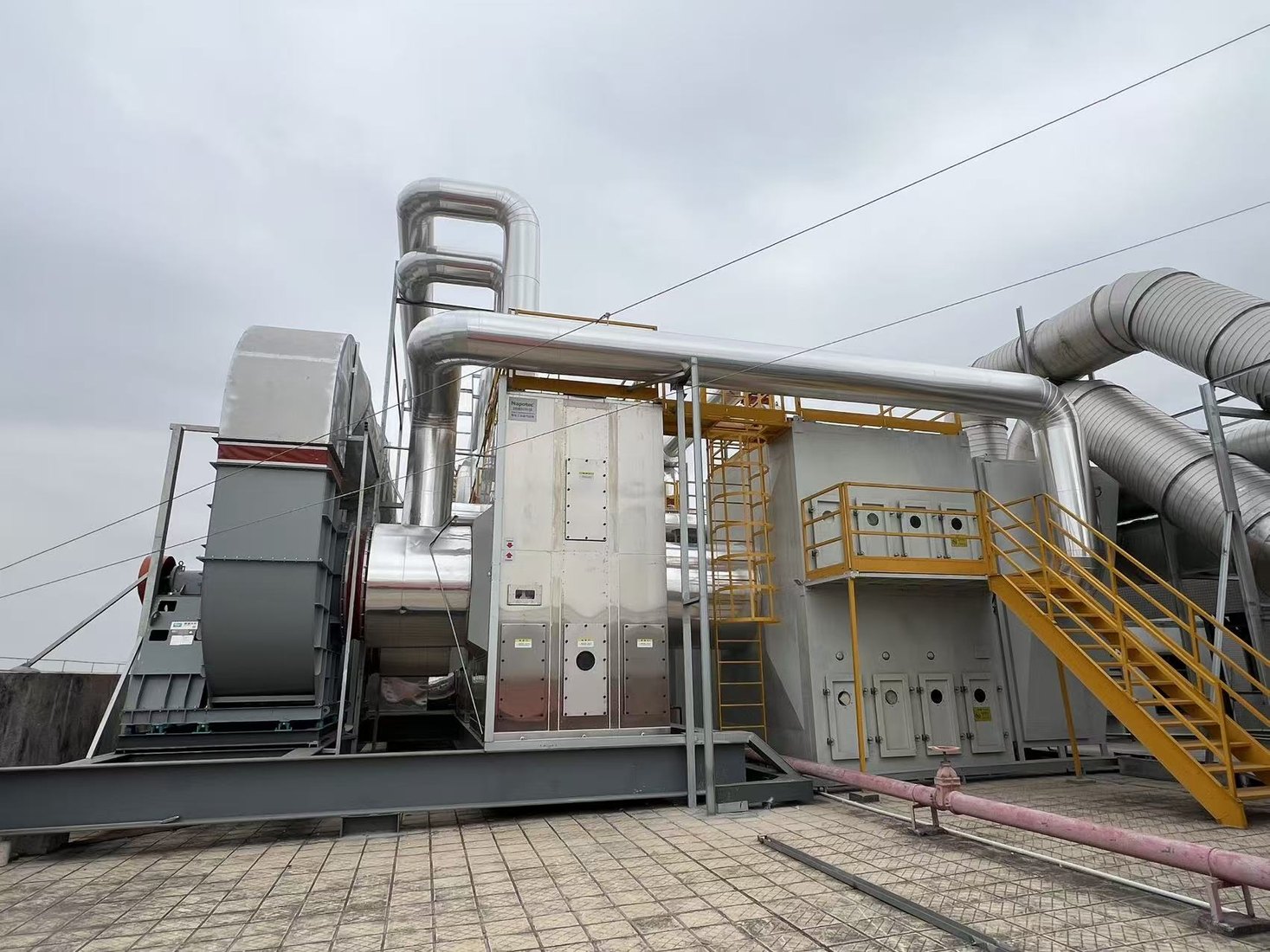 Industrial ducts and process-control equipment inside a Gainwell facility