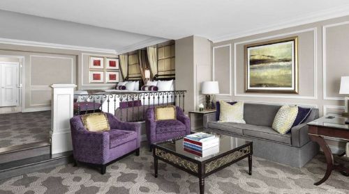 Hotel seating and tables in a Palazzo interior