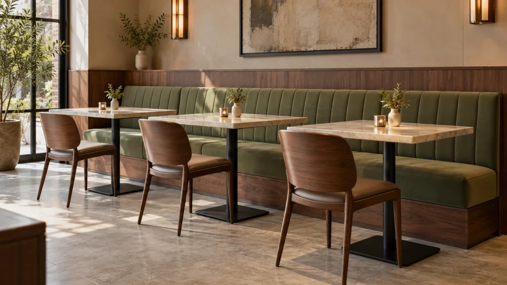 Restaurant Banquette Seating: Fit, Tables and Construction