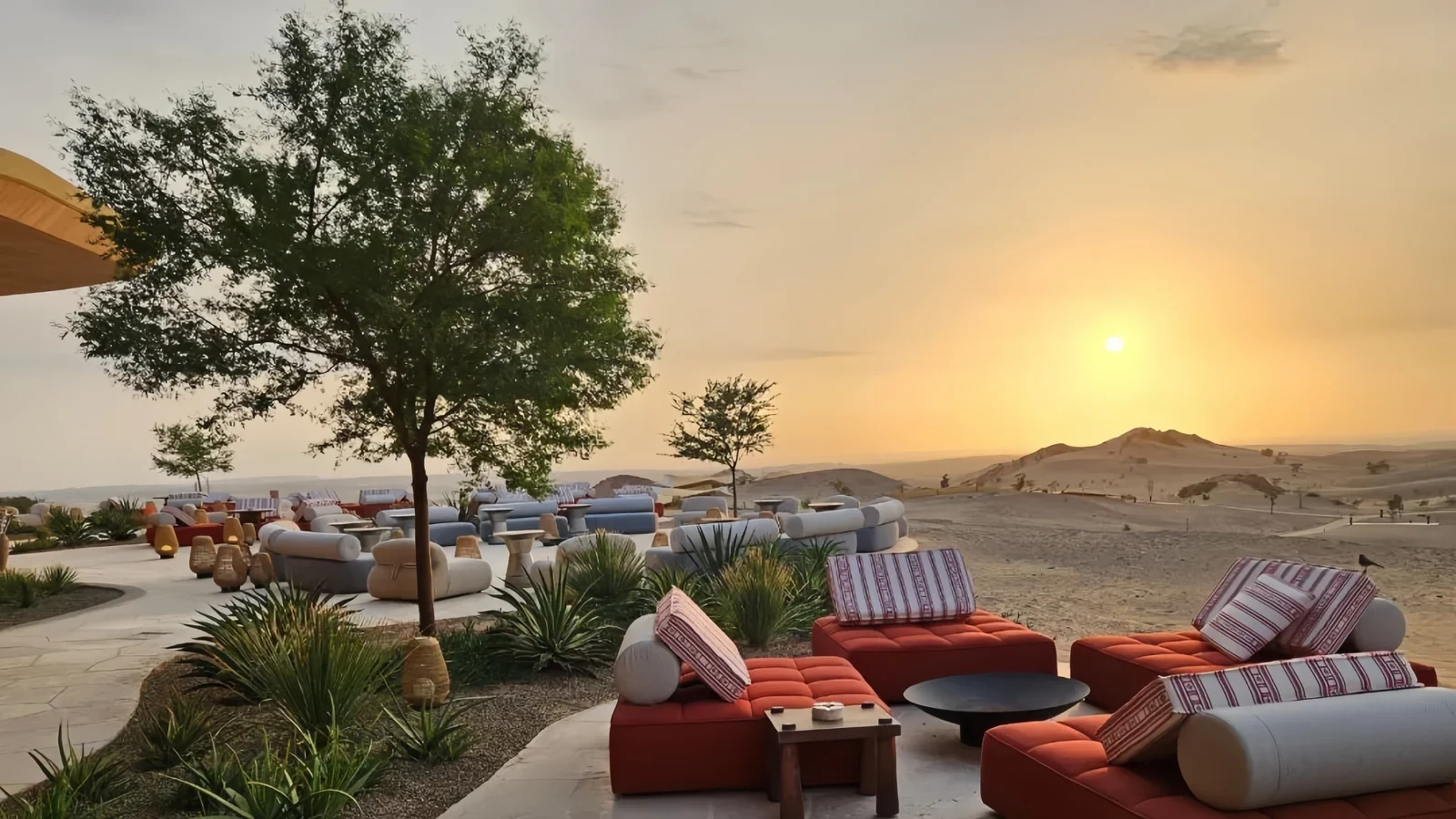 Outdoor hotel seating inspected for finish consistency