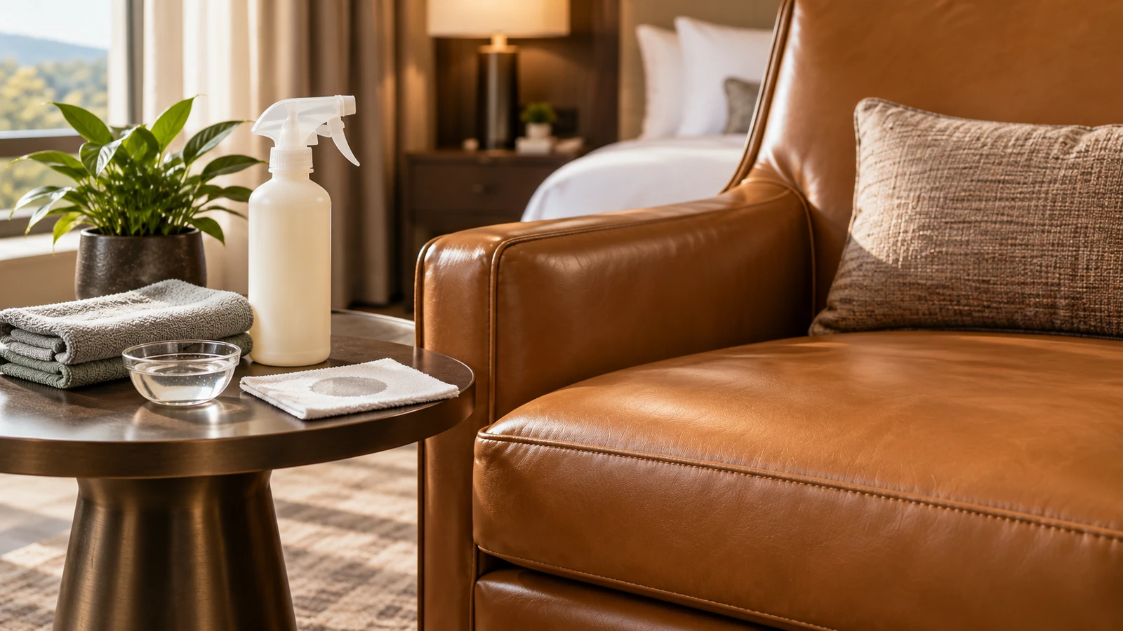 Faux leather cleaner selection setup